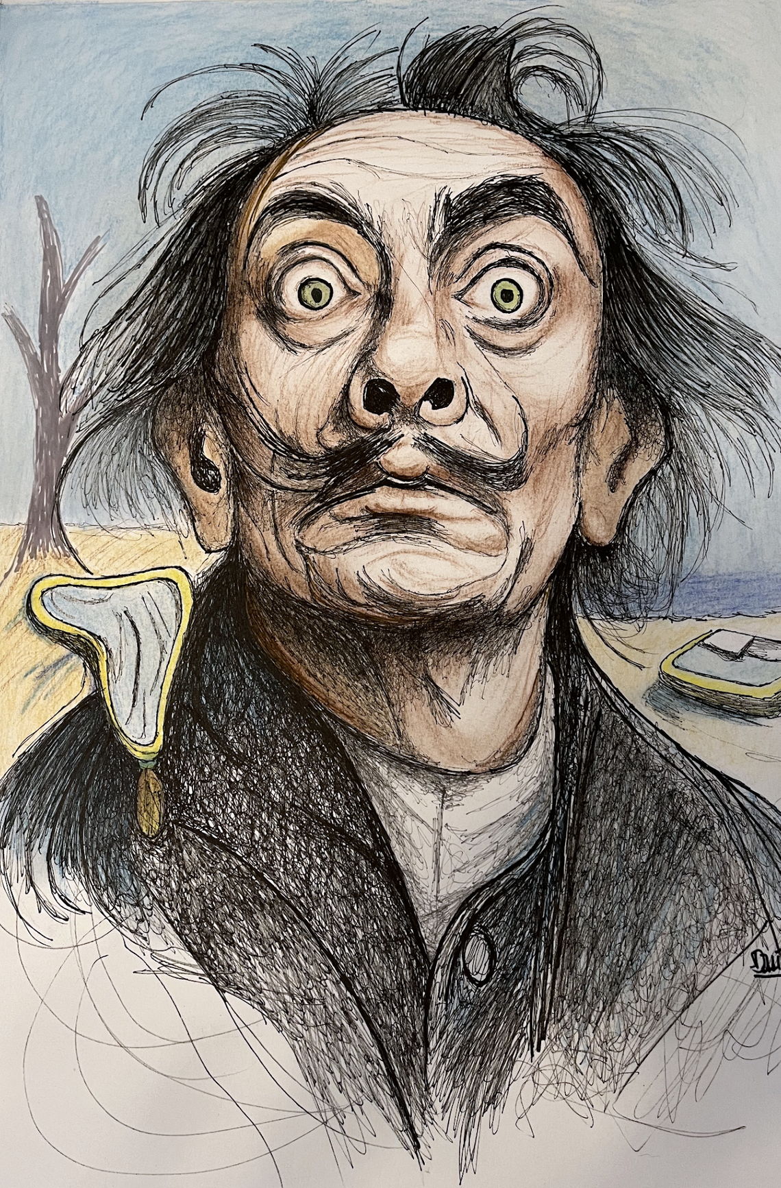Salvador Dali (scribble art)